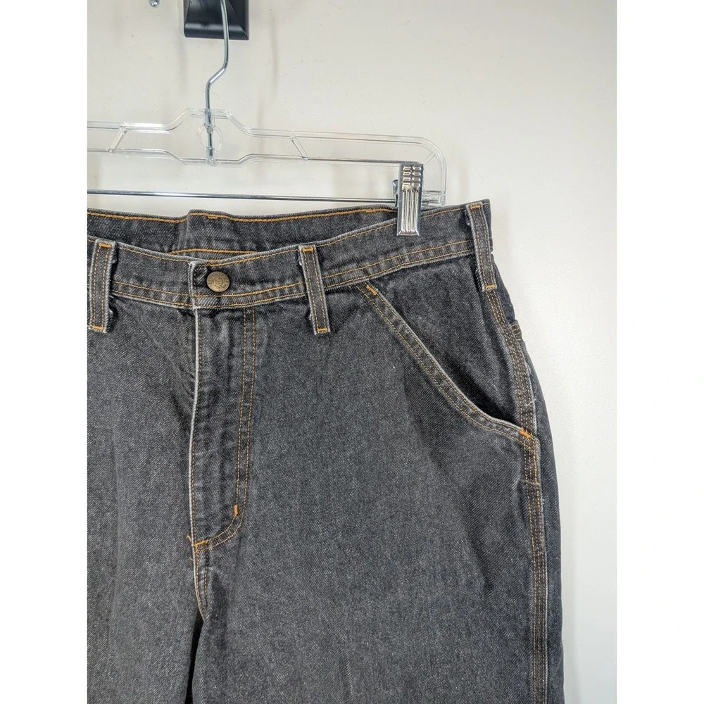 Vintage‎ Polo Jeans Company Ralph Lauren Carpenter Shorts Size 33 Black Denim